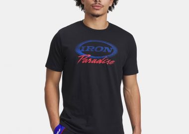 UNDER ARMOUR PROJECT ROCK IRON GRAPHIC T-SHIRT ΜΑΥΡΟ - UNDER ARMOUR - 