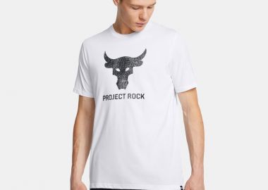 UNDER ARMOUR PROJECT ROCK PAYOFF GRAPHIC T-SHIRT ΑΣΠΡΟ - UNDER ARMOUR - 