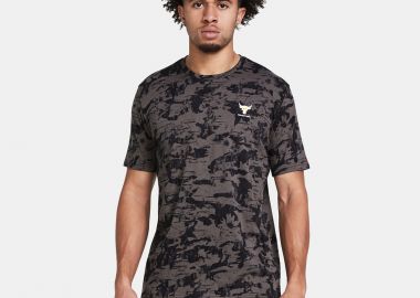 UNDER ARMOUR PROJECT ROCK PAYOFF PRINTED GRAPHIC T-SHIRT ΓΚΡΙ - UNDER ARMOUR - 