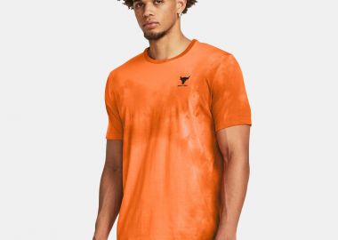 UNDER ARMOUR PROJECT ROCK PAYOFF PRINTED GRAPHIC T-SHIRT ΠΟΡΤΟΚΑΛΙ - UNDER ARMOUR - 
