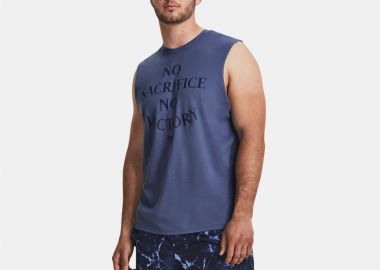 UNDER ARMOUR PROJECT ROCK SHOW ME SWEAT TANK ΜΠΛΕ - UNDER ARMOUR - 