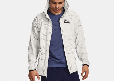 UNDER ARMOUR PROJECT ROCK UNSTOPPABLE PRINTED JACKET ΑΣΠΡΟ - UNDER ARMOUR - 