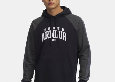 UNDER ARMOUR RIVAL FLEECE COLORBLOCK MEN’S HOODIE ΜΑΥΡΟ - UNDER ARMOUR - 