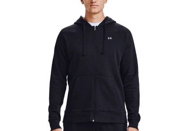 UNDER ARMOUR RIVAL FLEECE FULL-ZIP HOODIE ΜΑΥΡΟ - UNDER ARMOUR - 