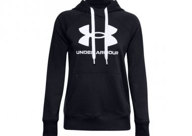 Under Armour Rival Logo Γυναικείο Φούτερ με Κουκούλα Μαύρο 1356318-001 - Under armour - 