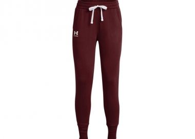 Under Armour Rival Ψηλόμεσο Παντελόνι Γυναικείας Φόρμας με Λάστιχο Μπορντό Fleece 1356416-690 - Under armour - 