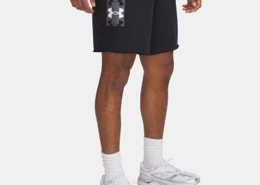 UNDER ARMOUR RIVAL TERRY LOGO 8IN SHORTS ΜΑΥΡΟ - UNDER ARMOUR - 