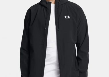 UNDER ARMOUR RIVAL WOVEN WINDBREAKER ΜΑΥΡΟ - UNDER ARMOUR - 