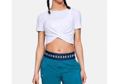 Under Armour Shirt Lightweight Lux Crop Μπλουζάκι W 1305484-100 - Under armour - 