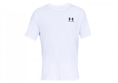 Under Armour Sportstyle Left Chest Ανδρικό Αθλητικό T-shirt Κοντομάνικο Λευκό 1326799-100 - Under armour - 