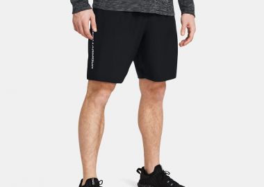 UNDER ARMOUR TECH WOVEN WORDMARK SHORTS ΜΑΥΡΟ - UNDER ARMOUR - 