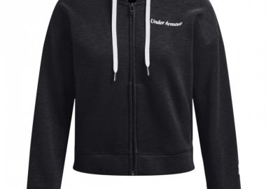 Under Armour UA W Essential Script FZ Γυναικεία Ζακέτα Φούτερ με Κουκούλα Μαύρη 1374106-001 - Under armour - 