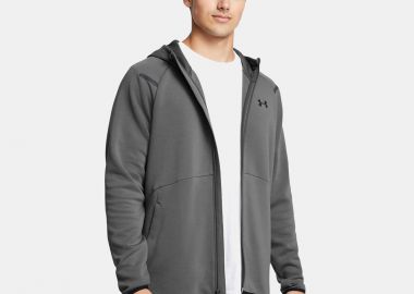 UNDER ARMOUR UNSTOPPABLE FLEECE FULL-ZIP HOODIE ΓΚΡΙ - UNDER ARMOUR - 