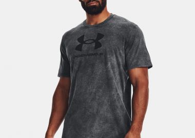 UNDER ARMOUR WASH TONAL SPORTSTYLE T-SHIRT ΜΑΥΡΟ - UNDER ARMOUR - 