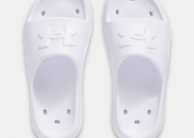 UNDER ARMOUR WOMEN'S LOCKER V SLIDES ΑΣΠΡΟ - UNDER ARMOUR - 