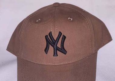 Unisex καπέλο jockey σουέτ καφέ με μαύρο - SOU - 