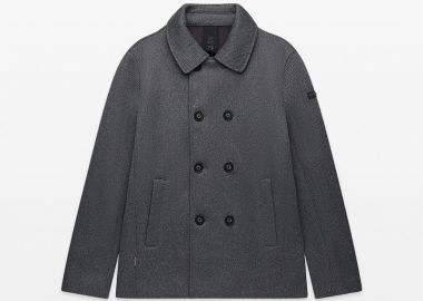 UNITY Ανδρικό Γκρι Faux Double-Breasted Jacket - UNITY - 