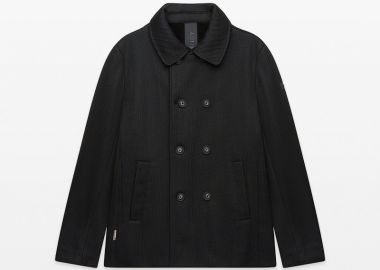 UNITY Ανδρικό Μαύρο Faux Double-Breasted Jacket - UNITY - 