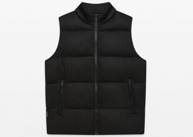 UNITY Ανδρικό Μαύρο Knit Sleeveless Down Jacket - UNITY - 