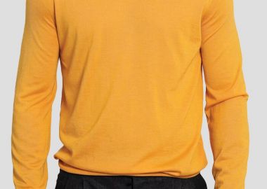 V-NECK Ανδρικό Πορτοκαλί Roll-Neck Jumper - V-NECK - 