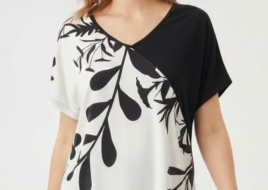 V-NECK ΕΚΡΟΥ ΦΛΟΡΑΛ ΜΠΛΟΥΖΑ - Anna Raxevsky - 