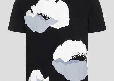 VALENTINO GARAVANI Ανδρικό Μαύρο Black Cotton T-Shirt - VALENTINO GARAVANI - 