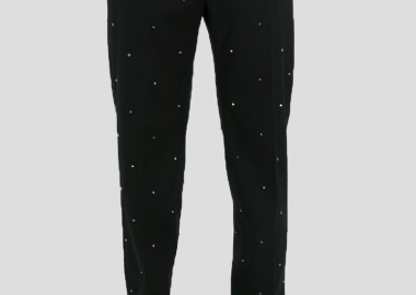VALENTINO GARAVANI Ανδρικό Μαύρο Stud Black Trousers - VALENTINO GARAVANI - 