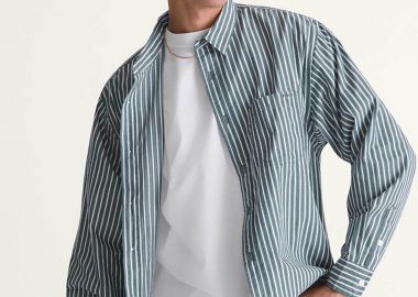 Vans ανδρικό πουκάμισο με ριγέ σχέδιο και τσέπη Loose Fit 