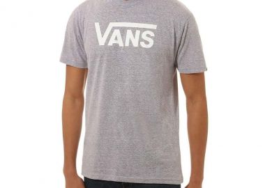 Vans Classic Heat Athletic Ανδρικό T-shirt Γκρι με Λογότυπο VN0000UMATH - Vans - 