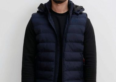VCODE Ανδρικό Puffer Γιλέκο Jacket Σκούρο Μπλέ - VCODE - 
