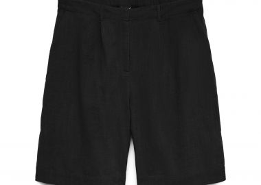Vero Moda γυναικείο ψηλόμεσο σορτς Regular Fit - 10344940 Μαύρο - VERO MODA - 