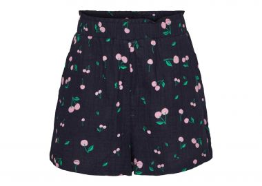 Vero Moda παιδικό σορτς ψηλόμεσο με ελαστική μέση Loose Fit (4-16 ετών) - 10284621 Μπλε Σκούρο - VERO MODA - 