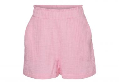 Vero Moda παιδικό σορτς ψηλόμεσο με ελαστική μέση Loose Fit (4-16 ετών) - 10284621 Ροζ - VERO MODA - 