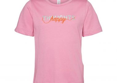 Vero Moda παιδικό T-shirt βαμβακερό με letter print - 10285148 Φούξια - VERO MODA - 