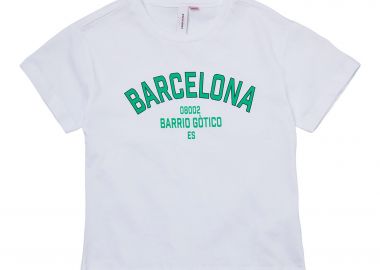 Vero Moda παιδικό T-shirt μονόχρωμο με contrast letter print - 10282260 Λευκό - VERO MODA - 