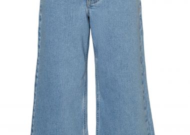 Vero Moda παιδικό τζην παντελόνι Wide Leg με κομμένο στρίφωμα - 10283683 Denim Blue Ανοιχτό - VERO MODA - 