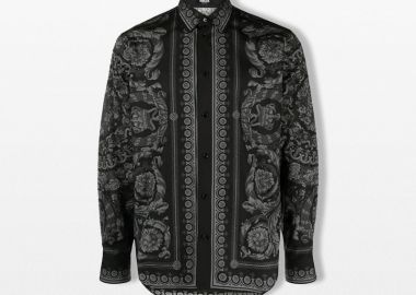 VERSACE Ανδρικό Barocco Print Long-Sleeved Shirt - VERSACE - 