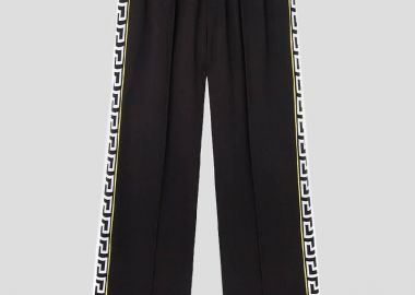 VERSACE Ανδρικό Μαύρο Greca Trackpants - VERSACE - 