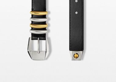 VERSACE Ανδρικό Μαύρο Medusa Heritage Leather Belt - VERSACE - 