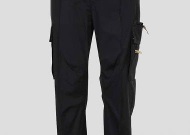 VERSACE Ανδρικό Μαύρο Medusa La Greca Cargo Trousers - VERSACE - 