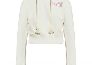 Versace Jeans Couture γυναικεία μπλούζα φούτερ με logo print - 80HAIT05CF01T Εκρού - VERSACE JEANS COUTURE - 