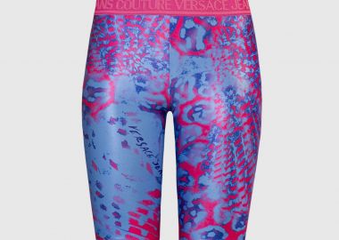 Versace Jeans Couture γυναικείο biker κολάν με all-over print και ελαστική μέση - 76HAC106JS289 Πολύχρωμο - VERSACE JEANS COUTURE - 