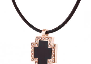 VERY GAVELLO Tattoo Frame Pave Diamonds Κολιέ-Σταυρός από χρυσό 9 καράτια VPTAPH4-S-R1 - Very Gavello - 