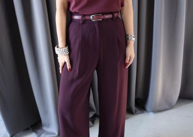 VESPER γυναικεια παντελονα μπορντό - SOU - 