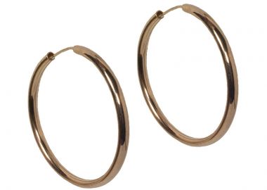 VFJ Σκουλαρίκια κρίκοι ροζ χρυσοί ασημένιοι 3mm - VFJ-Voulgaris Fashion Jewelry - 