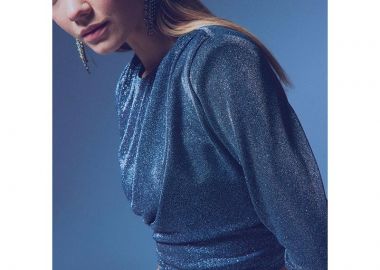 Vicollo γυναίκεια μπλούζα μακρύ μανική με γλιτερ γκρι - SOU - 