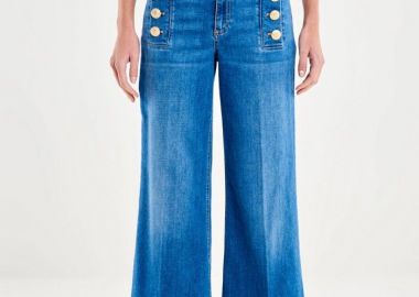 Vicolo Γυναικείο Cristina Jeans με Κουμπιά DAB5046 Μπλέ - Vicolo - 