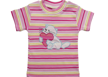 VICTORIA ΒΡΕΦΙΚΟ ΚΟΝΤΟΜΑΝΙΚΟ T-SHIRT V7 - ροζ ΡΟΖ - OEM - 