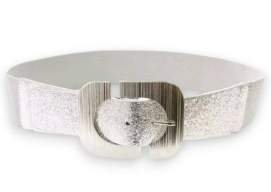 vintage 70s ελαστική ζώνη Revolution ασημί - PerfectDress.gr - 