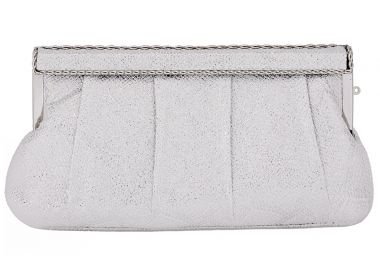 vintage φάκελος δερματίνη Snake ασημί - PerfectDress.gr - 